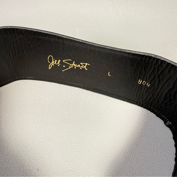 Jill Stuart Vintage Black Genuine Leather Bow Tie Wide Belt - Picture 9 of 12